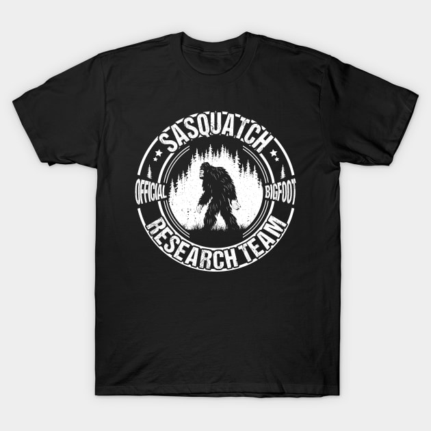 Bigfoot Research Team Sasquatch T-Shirt by Tesszero